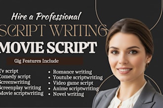 write movie script screenplay screenwriting feature film script stage show bible