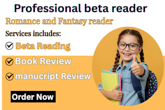 professional critique and beta read your manuscript or book