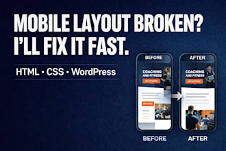 fix mobile responsiveness and layout issues on your website