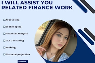 help you in accounting, bookkeeping and finance related work