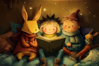 children story book illustration children story book