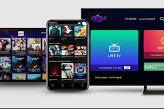 rebrand iptv app, smart TV ios android white label iptv customize iptv app panel