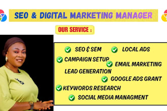 set up manage and optimize google ads adwords PPC and SEM campaign for high roas
