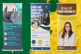 design professional roll up banner, billboards, signage, yard sign, logo design