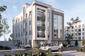 transform 2d construction drawing to cad,house elevation plan,exterior rendering