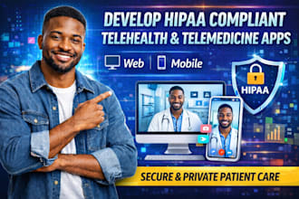 develop hipaa compliant telehealth and telemedicine web and mobile app