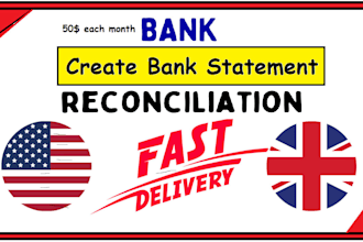 reconcile bank statement PDF to editable format