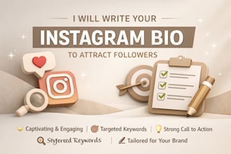 write a professional instagram bio that attracts followers