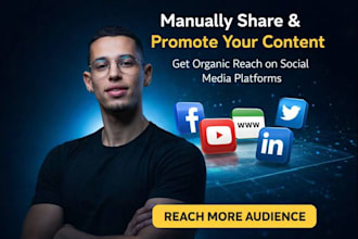 do content sharing, promote video, website link to reach more audience