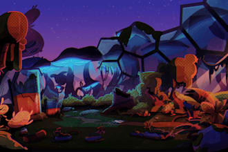 paint 2d backgrounds and environments for animation or games