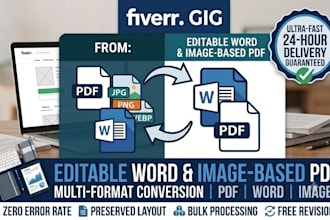 convert pdfs to editable word and word to PDF