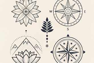design minimalist tattoo arts