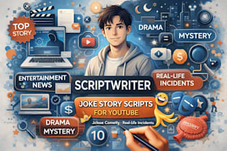 write realistic story scripts for youtube videos