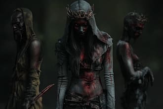 fantasy horror and fantasy horror character art