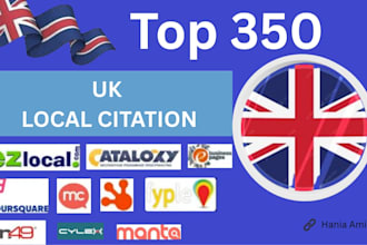 do 350 UK local citations with accurate nap for local SEO