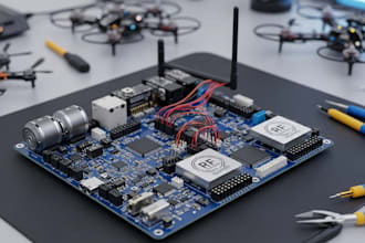 design micro robotics, servo driver and drone telemetry pcb board
