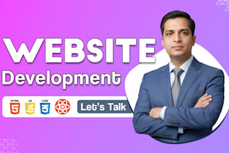 create custom website, design redesign website development, full stack developer
