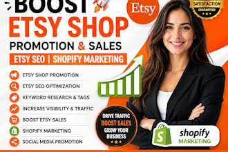 boost etsy shop promotion esty sales etsy SEO shopify marketing esty promotion