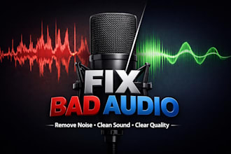 fix bad audio and remove background noise for clear sound