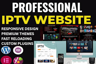 create iptv website for smart TV, rebrand smart TV and firestick with middleware