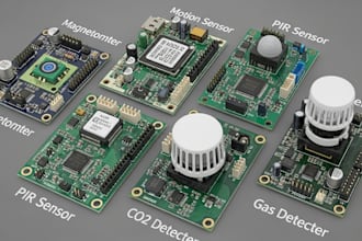 design magnetometer pcb, motion, pir pcb, co2 and gas detector pcb