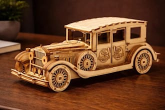 create wood laser cutting 3d model for printing home décor puzzle engraving
