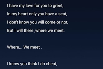 write soulful hindi and english poems and song lyrics