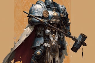 make a warhammer illustration based on your description