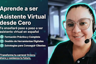 te enseñaré paso a paso a ser asistente virtual en español desde cero
