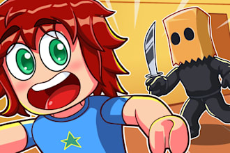 draw illustrated youtube cartoon thumbnails
