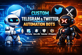develop python bot, telegram bot, twitter bot, facebook bot, automation bot