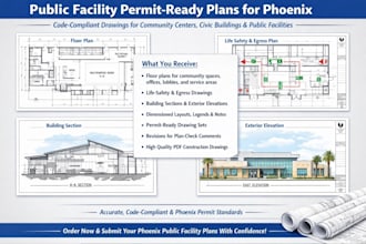 create public facility permit ready architectural plans in phoenix