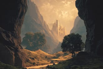 digitally paint fantasy landscape