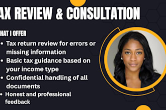 review your tax return and provide clear tax consultation