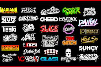 design typography hand lettering logo for urban streetwear and clothing brands