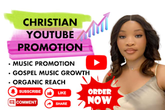 grow your christian youtube video channel with organic promotion and SEO