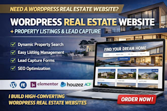 create a wordpress real estate website with listings and SEO