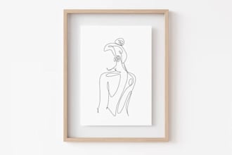 design modern minimalist line art logo or any line art design