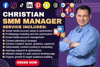 christian gospel social media marketing manager nonprofit flyer ministry church