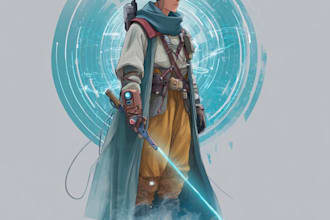 sci fi character illustration or sci fi character
