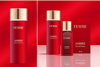professional cosmetic product packaging and label design for beauty brands