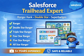 make complete salesforce trailhead  ranger  to rank