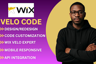 develop custom wix velo code wix studio website design wix custom code database