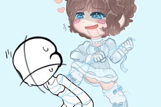 draw your characters in chibi style