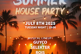 create a proffesional party poster