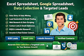 do excel spreadsheet contact list data collection data scraping