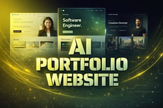 create a ai powered portfolio website with a luxury design