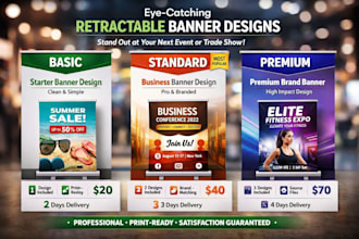 design a clean and modern retractable banner design