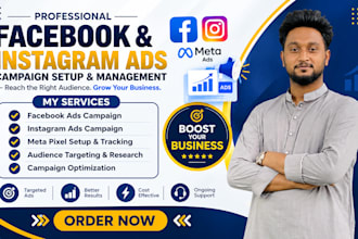 setup and manage facebook ads campaign, instagram ads, and fb meta ad marketing