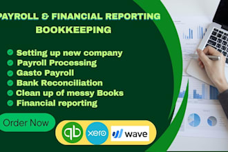 do payroll and financial reporting bookkeeping in quickbooks, xero and wave
